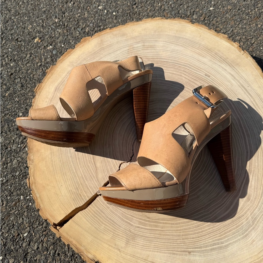 Michael Kors Carla Leather Platform Sandal